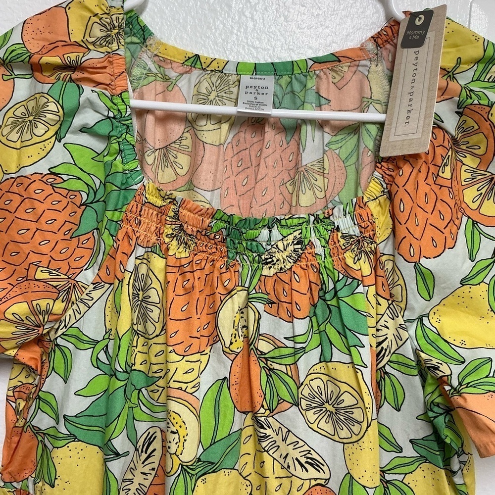 NWT Peyton & Parker Tropical Fruit Print Dress - Picture 4 of 9